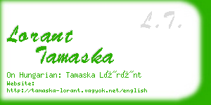 lorant tamaska business card